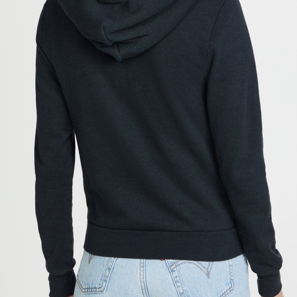 Aviator Nation multistriped full zip dark grey hoodie size large - Picture 3 of 14